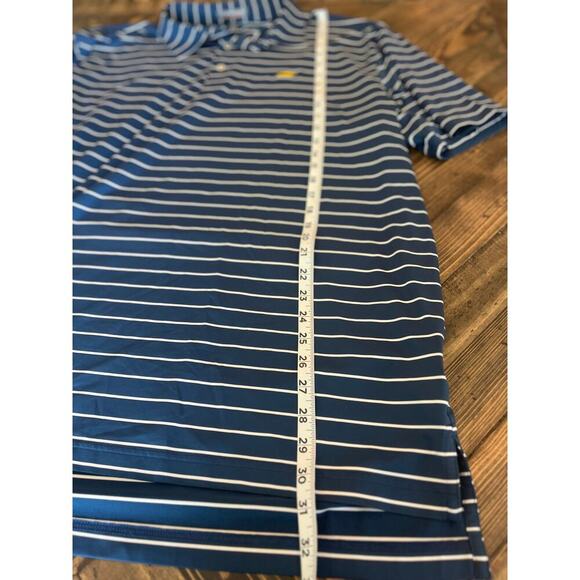 Peter Millar Summer Comfort Striped Golf Performance Polo Men XL Preppy Money - Picture 5 of 8
